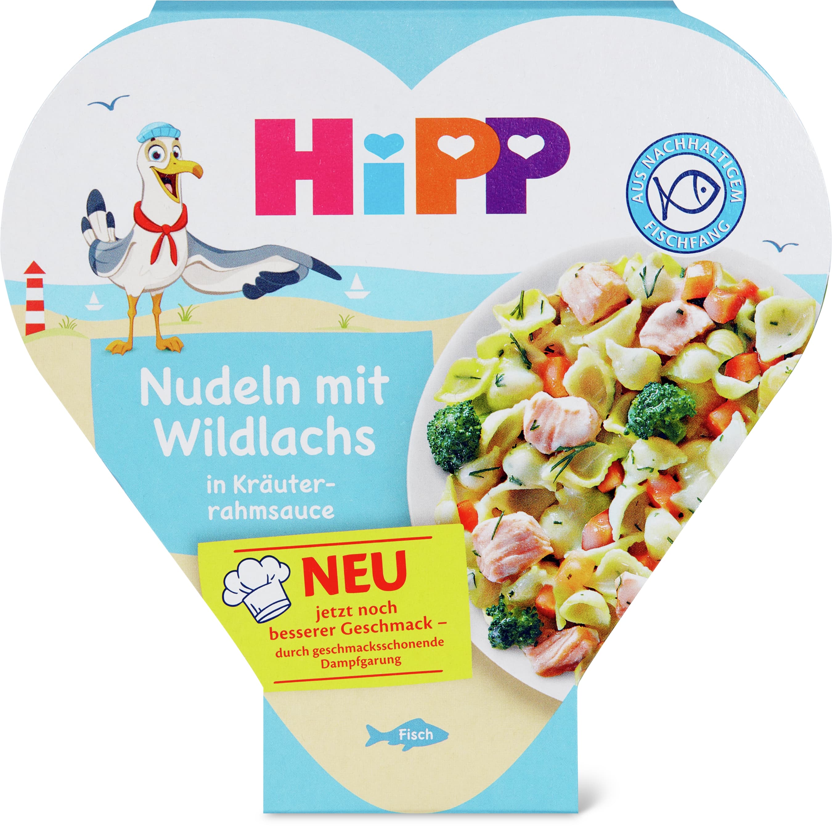 Hipp Menu pâtes au saumon sauvage Bio, dès 1 an 250g